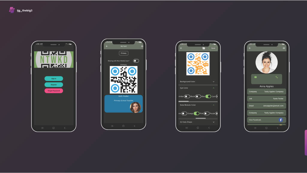 NTWKD contact card app